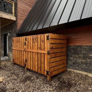 4-Can trash enclosure